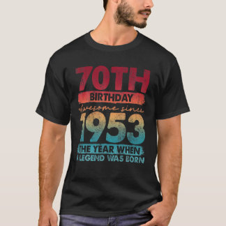 Vintage 1953 70 Year Old Gifts Limited Edition 70t T-Shirt