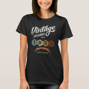 Vintage 1953 Bday Aged To Perfection 68th Birthday T-Shirt