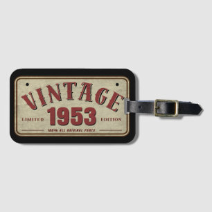 Vintage 1953 Limited Edition All Original Parts Luggage Tag