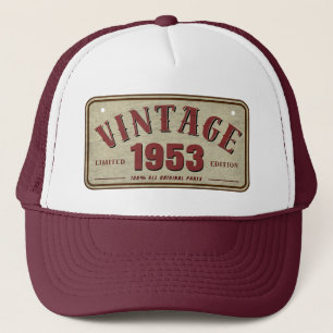 Vintage 1953 Limited Edition All Original Parts Trucker Hat