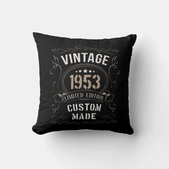 Vintage 1953 Limited Edition Custom made Cushion (Front)