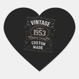 Vintage 1953 Limited Edition Custom made Heart Sticker