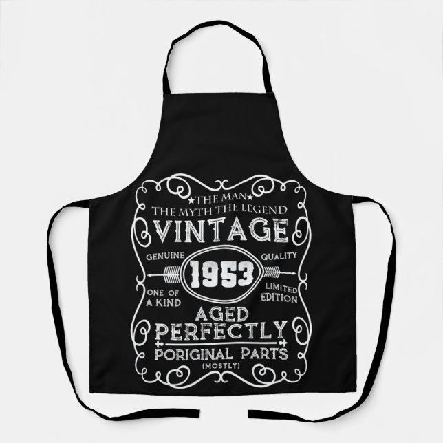 Vintage 1953 Man Myth Legend 68th Birthday Apron (Front)