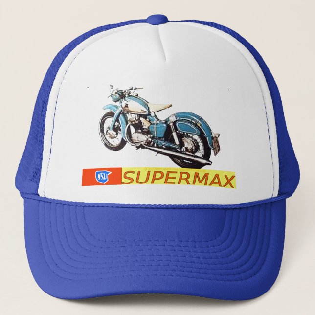 "Vintage 1953-NSU SUPERMAX Motorcycle Ad" Trucker Hat (Front)