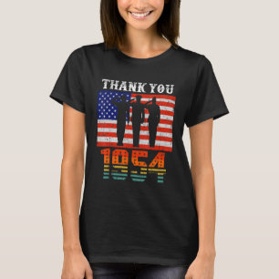Vintage 1954 68 Years Old Flag American 68th Birt T-Shirt