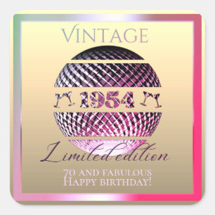 Vintage 1954 70th birthday gifts Favour Tags