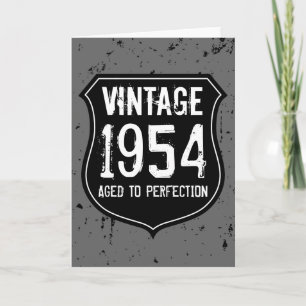 Vintage 1954 aged to perfection greeting card men
