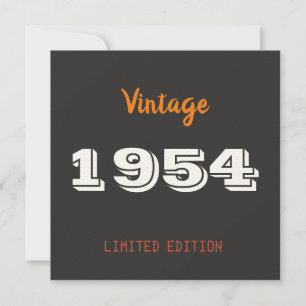 Vintage 1954 limited edition 60th Birthday Gift  Thank You Card