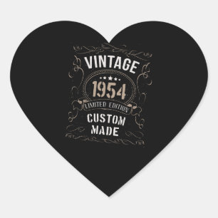 Vintage 1954 Limited Edition Custom made Heart Sticker