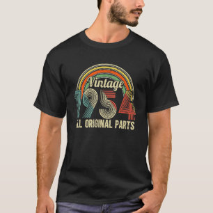 Vintage 1954 Original Parts Funny Best Of 1954 Bir T-Shirt