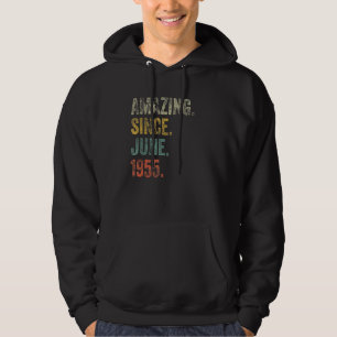 Vintage 1955 67th Birthday Amazing Since June 1955 Hoodie