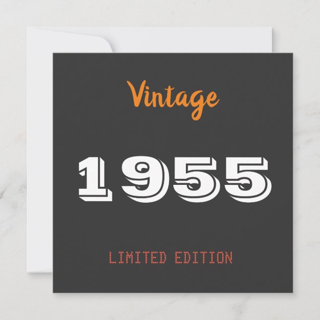 Vintage 1955 70th Birthday Party Invitation  (Front)
