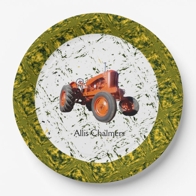 Vintage 1955 Allis Chalmers WD45 Paper Plates (Front)