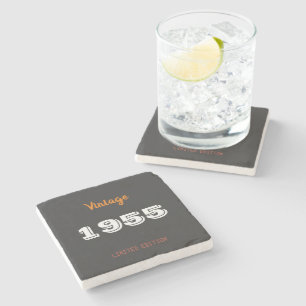 Vintage 1955 limited edition 70th Birthday Gift Stone Coaster