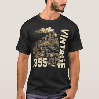 Vintage 1955 Steampunk Steam Train Locomotive 69th T-Shirt