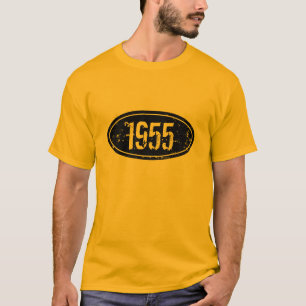 Vintage 1955 t shirt for men   Custom birth year