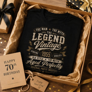 Vintage 1955 The Man The Myth The Legend 71st Bday T-Shirt