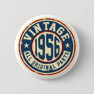 Vintage 1956 All Original Parts 6 Cm Round Badge