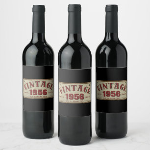 Vintage 1956 Limited Edition All Original Parts Wine Label