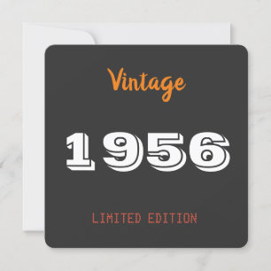 Vintage 1956 – Personalised 70th Birthday Party Invitation