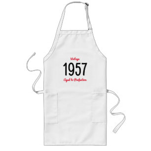 Vintage 1957 Aged To Perfection 60 Birthday Party Long Apron