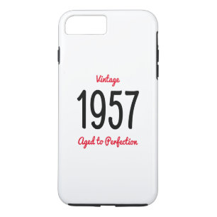Vintage 1957 Aged To Perfection Birthday Gift iPhone 8 Plus/7 Plus Case