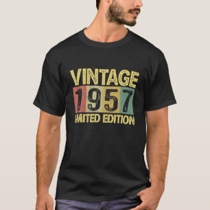 Vintage 1957 Bday 65 Years Old Funny 65th Birthday T-Shirt