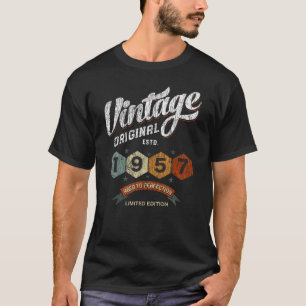 Vintage 1957 Bday Aged To Perfection 64th Birthday T-Shirt