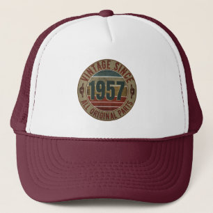 VINTAGE 1957 BIRTHDAY GIFT TRUCKER HAT