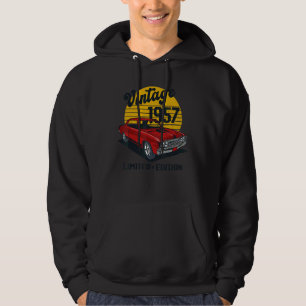 Vintage 1957 Edition 65th Birthday Classic Car Hoodie