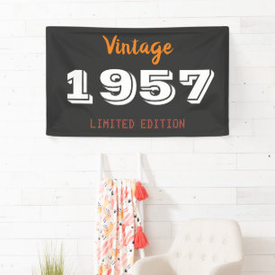 Vintage 1957 Limited Edition Banner – Retro 69th