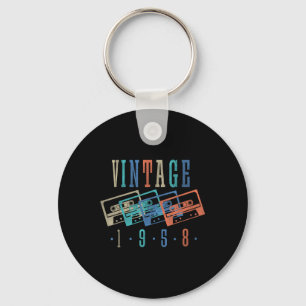 Vintage 1958 Cette Tape 1958 Birthday Gifts 66 Yea Key Ring