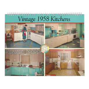 Vintage 1958 Kitchens - Classic 1950's Decor Calendar