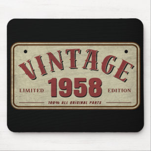 Vintage 1958 Limited Edition All Original Parts Mouse Mat