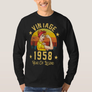 Vintage 1958 Year Of Legend Birthday 64 T-Shirt