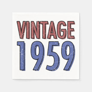 Vintage 1959 60th Birthday Napkin