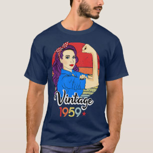 Vintage 1959 62nd Birthday 62 Year Old Bday Born I T-Shirt