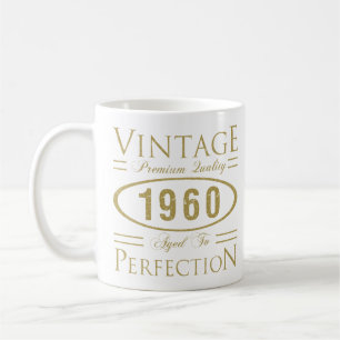 Vintage 1960 60th Birthday Premium Quality Coffee Mug