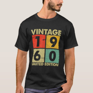 Vintage 1960 62Nd Birthday Gift Men Women 62 Years T-Shirt