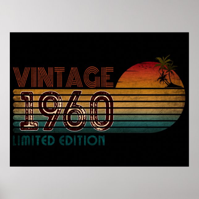 vintage 1960 limited edition  poster (Front)