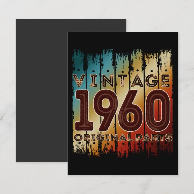 vintage 1960 original parts invitation (Front/Back)