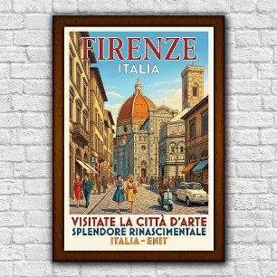 Vintage 1960s Florence, Italy Travel Poster