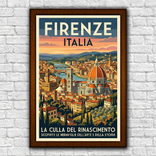 Vintage 1960s Florence, Italy Travel Poster