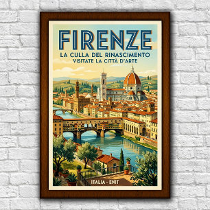Vintage 1960s Florence, Italy Travel Poster
