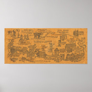 Vintage 1960s Tweetsie Railroad Poster