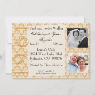 Vintage 1961 50th Anniversary Photo Invitation