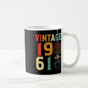 Vintage 1961 61 Year Old Birthday Camping Hiking L Coffee Mug