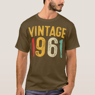 Vintage 1961 61st Birthday Decoration Men Women 61 T-Shirt