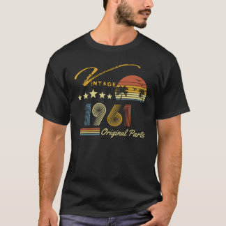 Vintage 1961 62nd Birthday 62 Years Old Retro T-Shirt