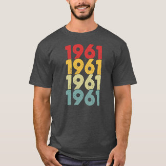 Vintage 1961 Birthday Men Women Retro Legend T-Shirt